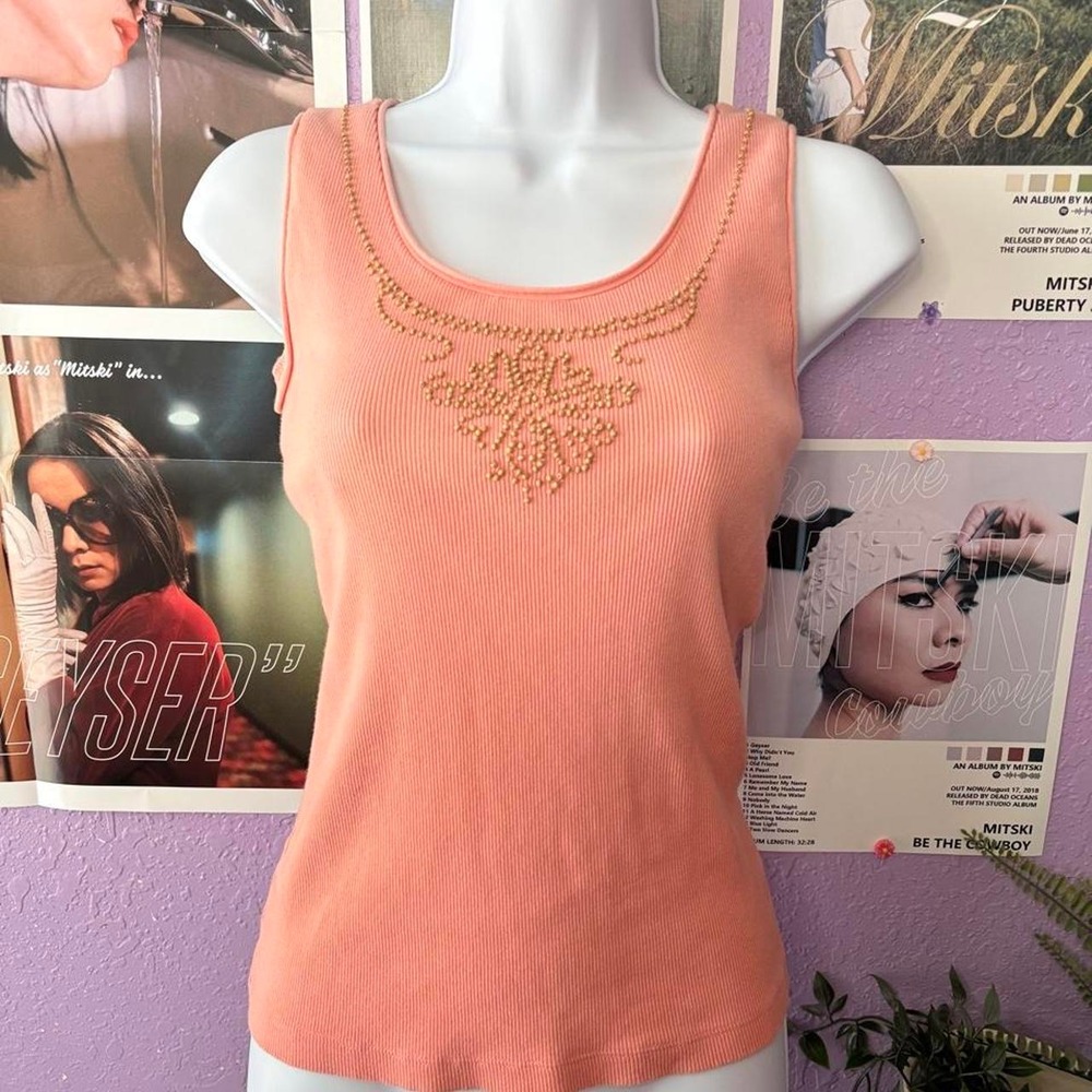 Y2K Nine West Beaded Tank Top Size M
